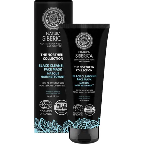 Natura Siberica Black Cleansing Face Mask for Dry or Sensitive Skin 80ml