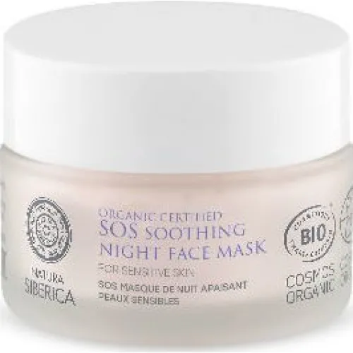 Natura Siberica Organic Certified SOS Soothing Night Face Mask for Sensitive Skin 50ml
