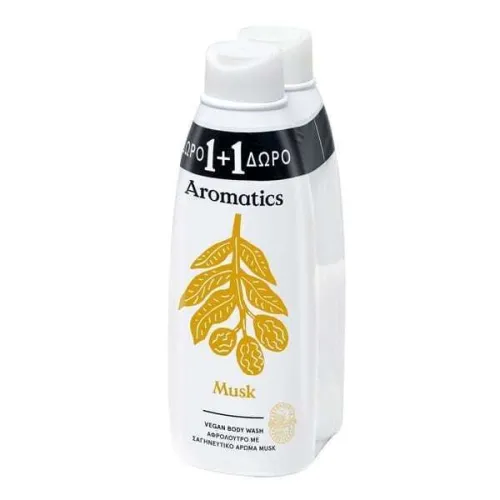 Papoutsanis Aromatics Musk Αφρόλουτρο Βανίλια 2x650ml