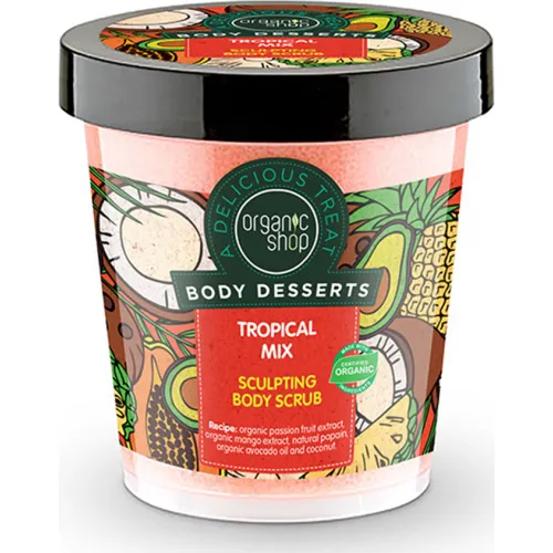 Organic Shop Body Dessers Scrub για Αδυνάτισμα και την Κυτταρίτιδα Σώματος Tropical Mix Scrub 450ml